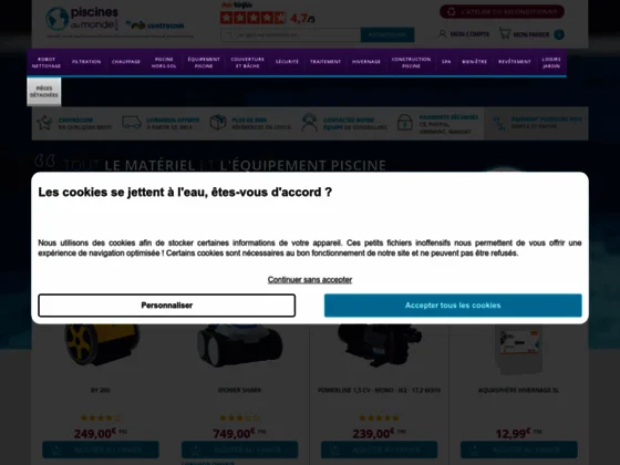 Aspirateur piscine, pour un nettoyage piscine impeccable et minutieux