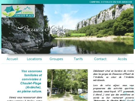 www.chaulet-plage.com - Votre camping à Casteljau (Ardèche)