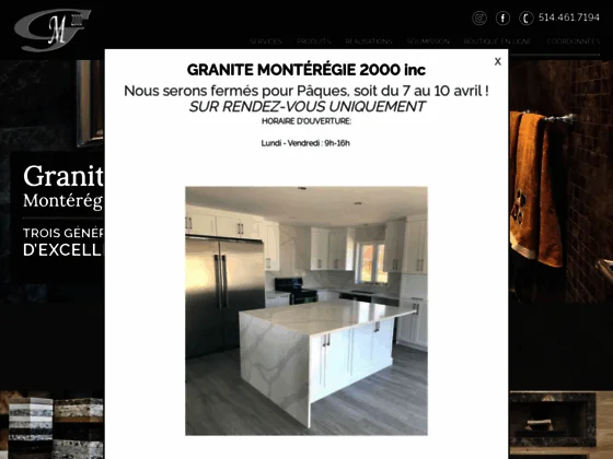 Granite Montérégie, les meubles en granite, c’est notre métier