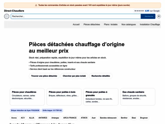 Direct Chaudière, vente de chaudière de qualité