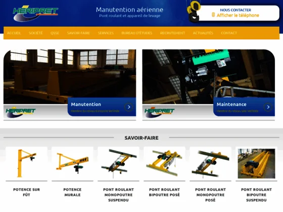 Maintenance pont roulant et palan électrique : Héripret Maintenance