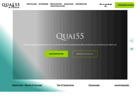 Location de péniche sur la Seine - Quai55.com