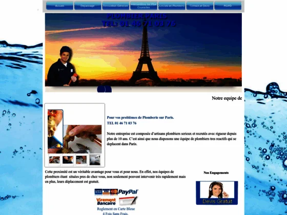 Efficacité des plombiers de Paris