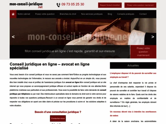 Conseillers juridiques en ligne dans toutes les branches du Droit