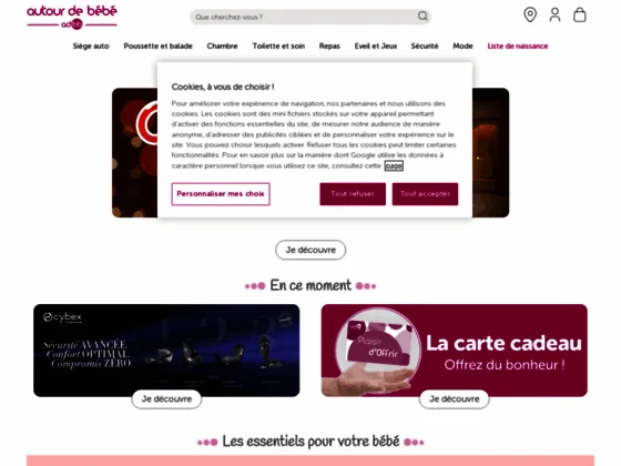 Autour de bébé vente de produits de puériculture