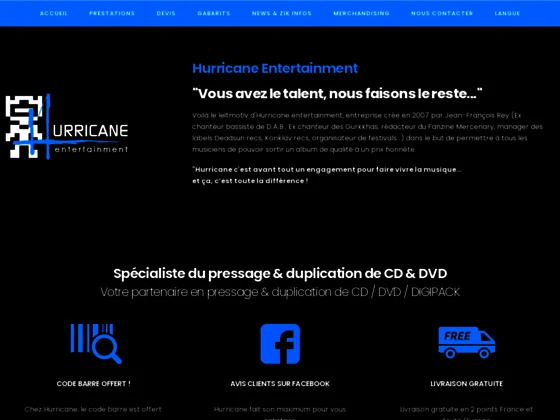 Hurricane Entertainment - Pressage et duplication