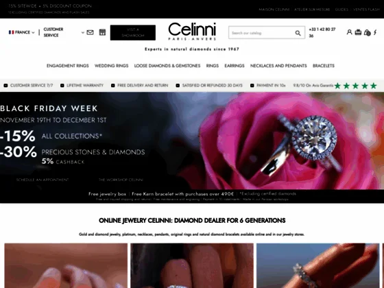 Solitaires, bagues et boucles d'oreille chez celinni.com