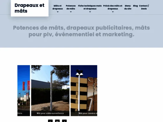 Drapeaux publicitaires et mâts adaptés