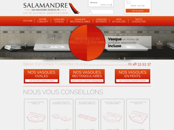 Salamandre Design : Plan vasque salles de bains