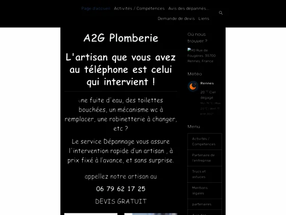 Artisan plombier à Rennes A2G Plomberie