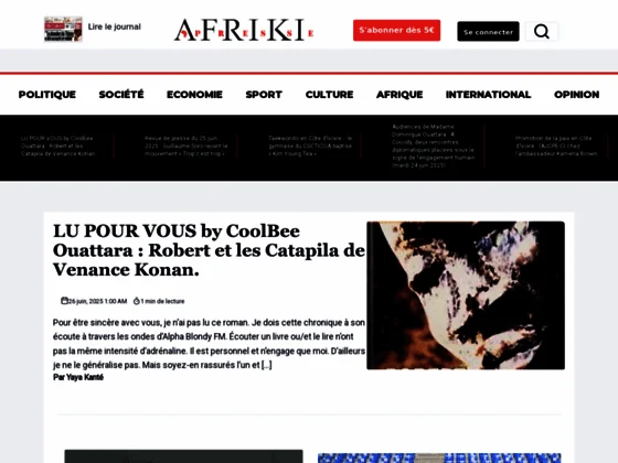 Actualité afrique