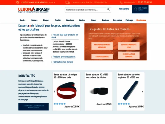 Lebonabrasif: abrasifs de qualité sur internet