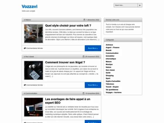 Votre avis est important chez vozzavi 