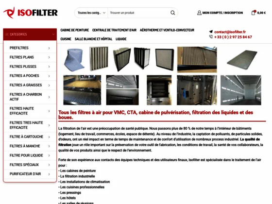 Isofilter fabricant de gamme filtres et préfiltres