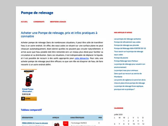 Pompe de relevage:guide complet