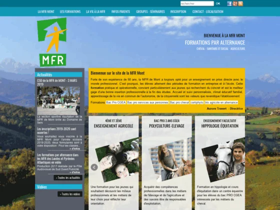 Formations en alternance : MFR Mont