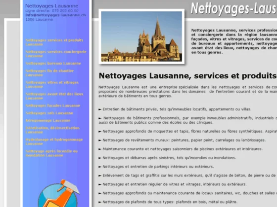 Nettoyages et conciergerie en ville de Lausanne