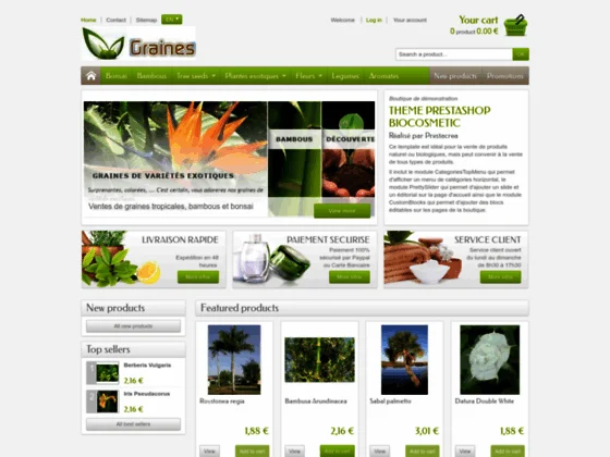 Ventes de graines de plantes exotiques