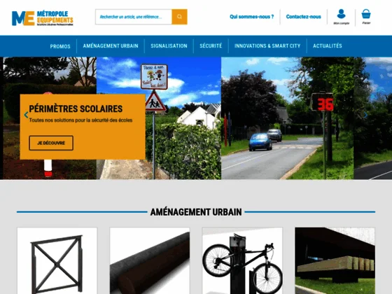 Métropole équipements  – collection vaste panneaux signalétique 