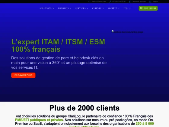 Éditeur de solutions ITIL et Help desk sur mesure