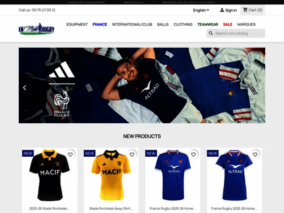EnModeRugby.com, vente en ligne d'articles de rugby - EnModeRugby