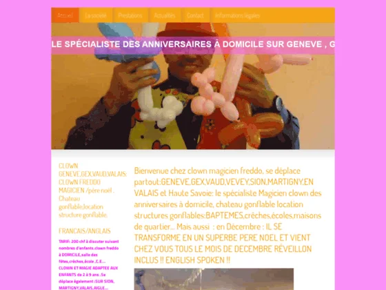 Clown Freddo, animations enfants et anniversaire