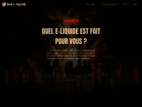 E-liquide pour cigarette électronique