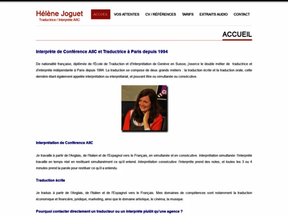 Hélène Joguet : Traductrice, Interprète de Conférence AIIC