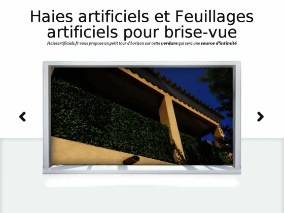 Haies artificielles et brise-vues 