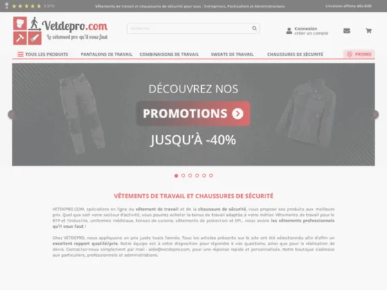 Vêtements de travail pour pros et particuliers