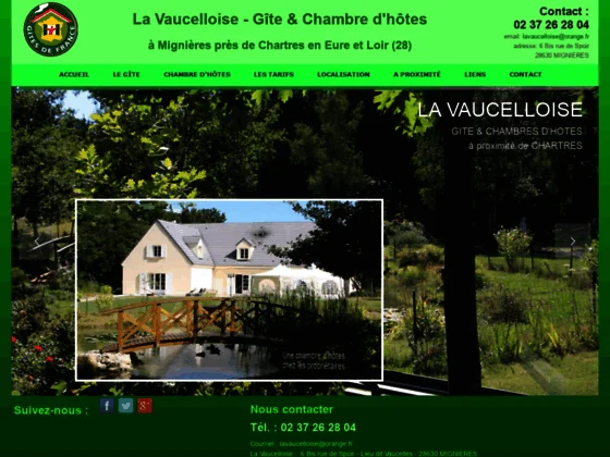 Gîte et chambres d'hôtes à Mignières près de Chartres