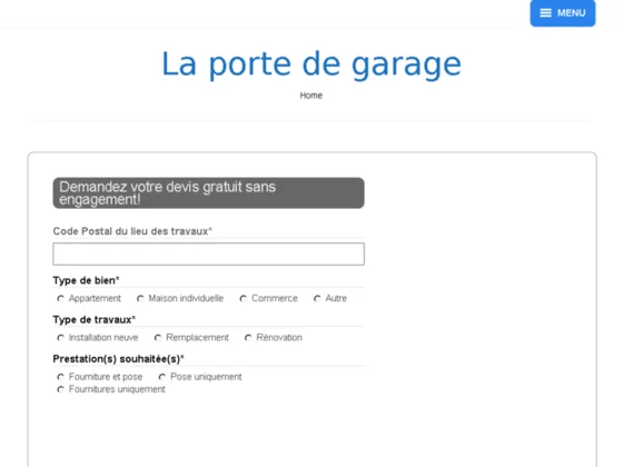 Devis portes de garage