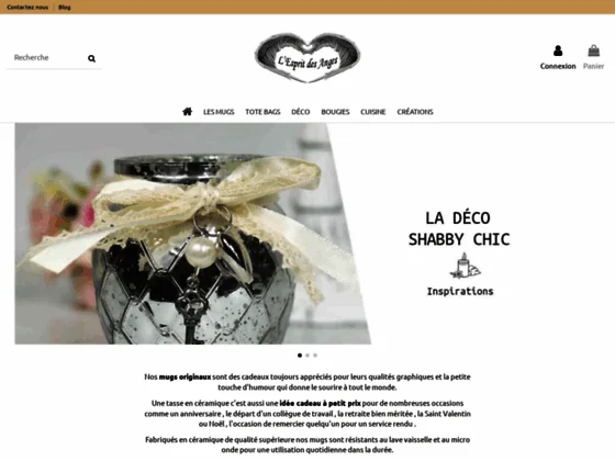 Anges décoratifs et décoration intèrieure shabby chic