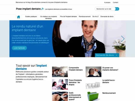 Pose implant dentaire