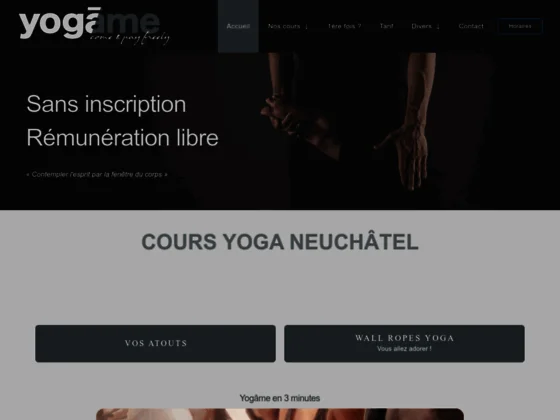 Yogâme, cours de hatha-yoga (Suisse)