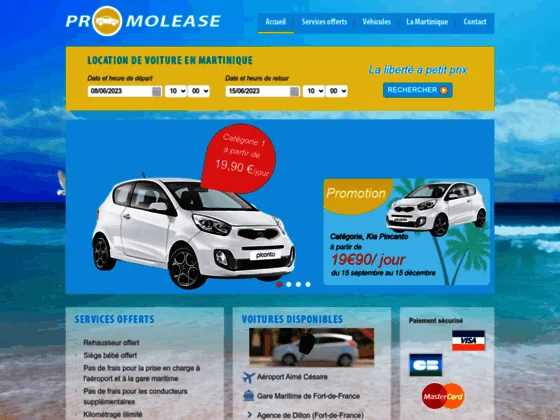 Location de voiture en Martinique