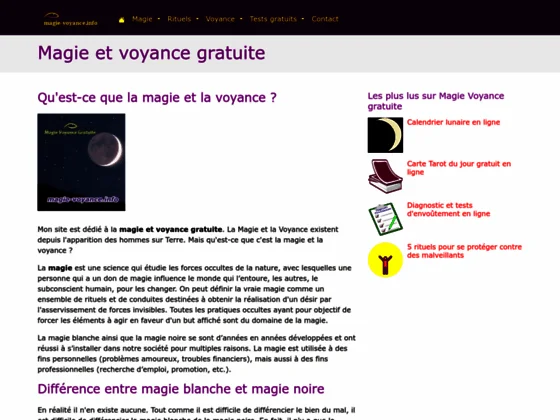 Rituels de magie avec descriptions