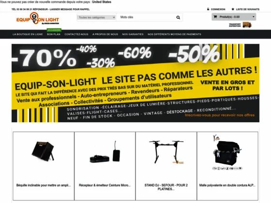Equip Son Light - Location vente de matériel audio et éclairage