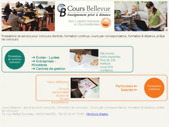 Prestations de services pour concours d'entrée : Cours Bellevue