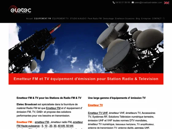 Equipement et Emetteur FM pour studio radio FM