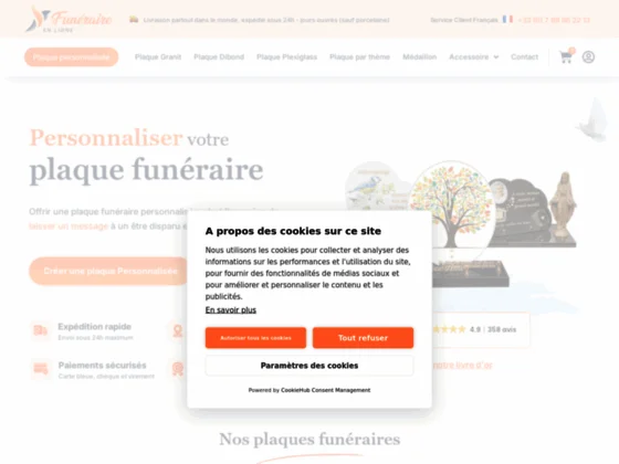 Plaque et gravure funéraire