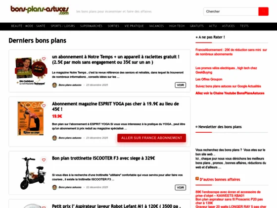 bons plans astuces