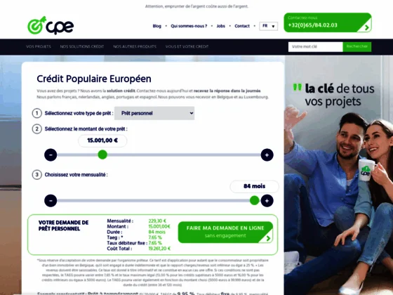 Particularité de l’agence de crédit Mons, Crédit Populaire Européen