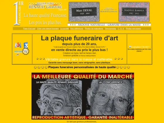 Des plaques funéraires sophistiquées