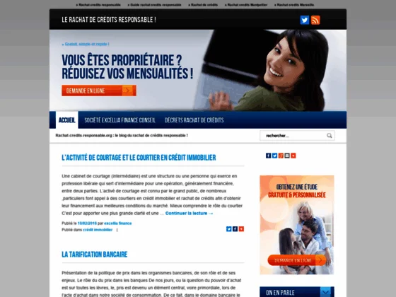Site d'informations sur le crédit et le rachat de prêts