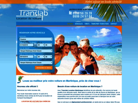 Location de voiture en Martinique