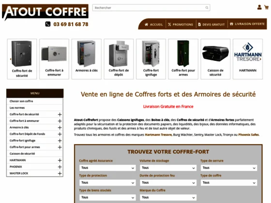 ATOUT COFFRE FORT : Armoires blindées et Coffres de sécurité 
