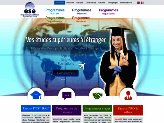 accédez à esestudyabroad.com