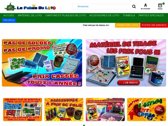 Vente de cartons de loto et de tickets de tombola