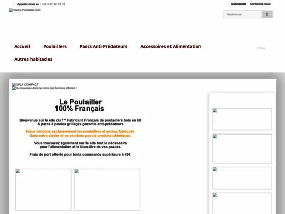 Poulailler en bois de fabrication Française